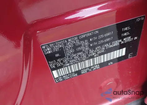 2017 Toyota Rav4 Xle from USA, damaged, VIN JTMWFREV7HJ119817